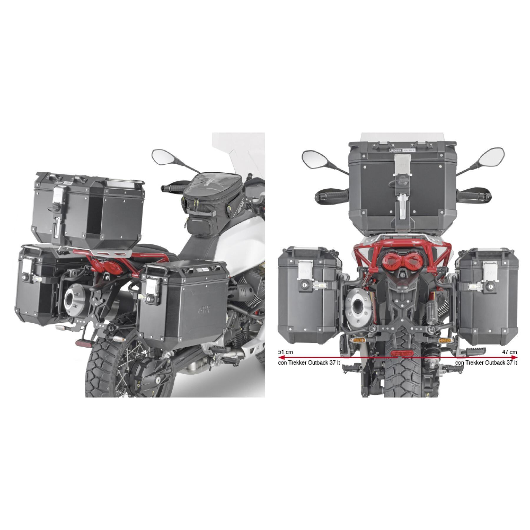 Supporto per valigie laterali per moto Givi Pl One Fit Givi Monokey Cam-Side Moto Guzzi V85 Tt (19 À 21)